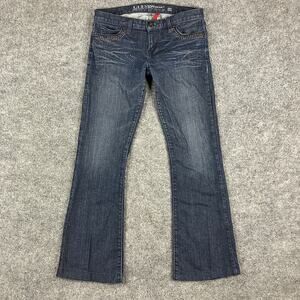 Guess Jeans Womens 29 Blue Bootcut Studded Pockets Stretch Denim Y2K